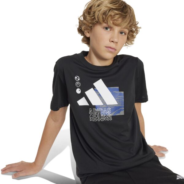 Adidas Παιδικό T-shirt Train Tee JI9093 Μαύρο - Image 5