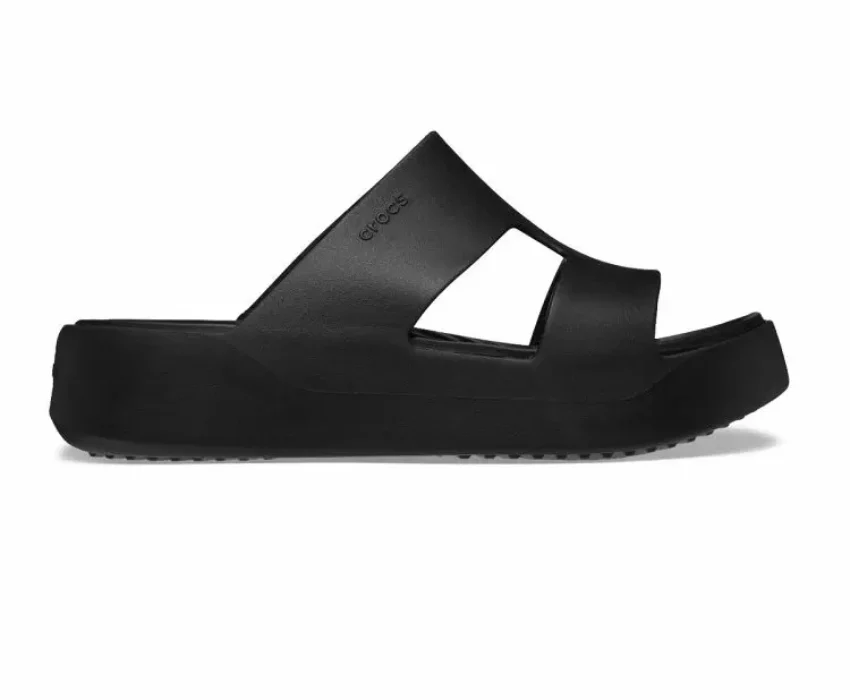 Crocs Γυναικεία Σανδάλια Getaway Platform H-Strap 209409-001 Μαύρα