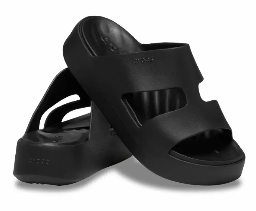 Crocs Γυναικεία Σανδάλια Getaway Platform H-Strap 209409-001 Μαύρα