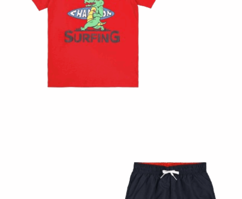 Champion Παιδικό Σετ(Μπλούζα/Μαγιό) 307062-RS011 Κόκκινο/Μπλε