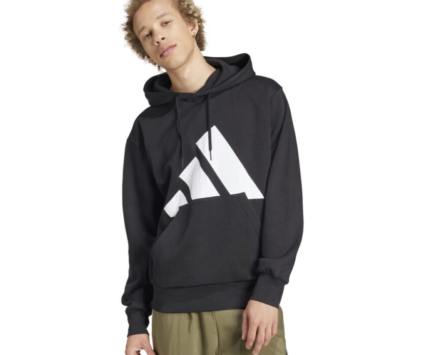 Adidas Ανδρικό φούτερ Ess Big Logo Fl Hoodie IN6159 Μαύρο