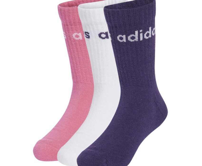 Adidas Παιδικές κάλτσες Linear Crew Socks 3 pairs JW0328 Πολύχρωμες