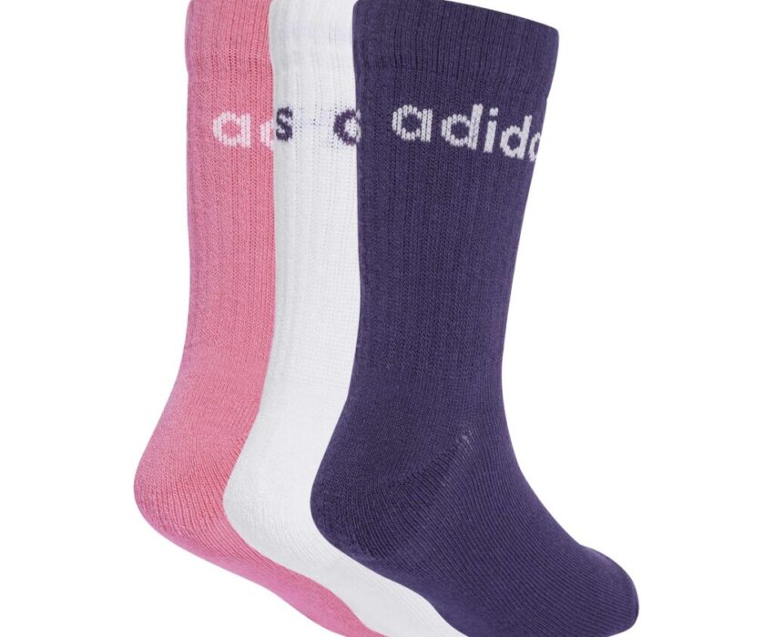 Adidas Παιδικές κάλτσες Linear Crew Socks 3 pairs JW0328 Πολύχρωμες