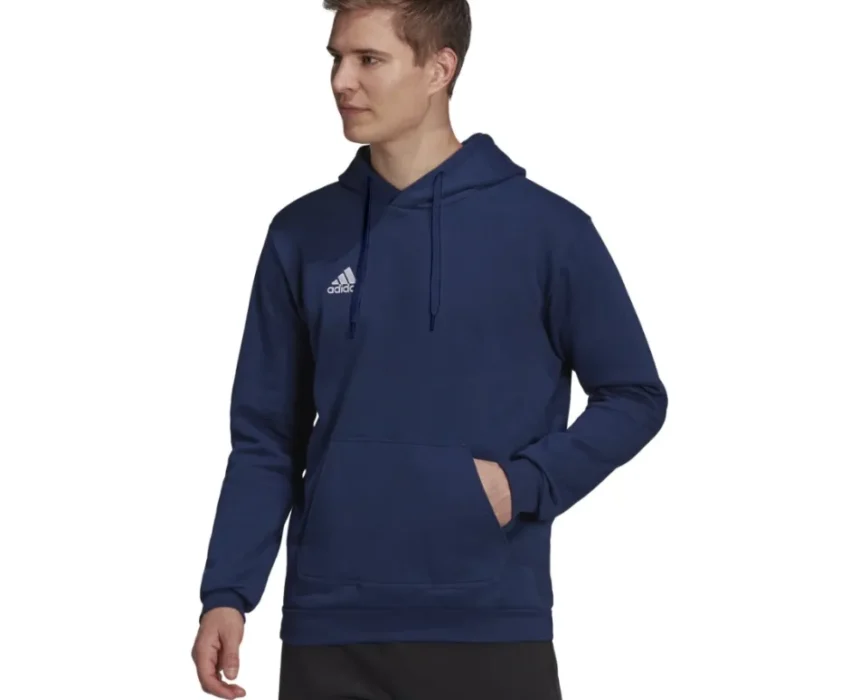 Adidas Entrada 22 Ανδρικό Φούτερ Κουκούλα H57513 Μπλε