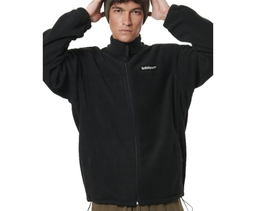 Body Action Ανδρική Fleece Ζακέτα 073527-01 Μαύρη