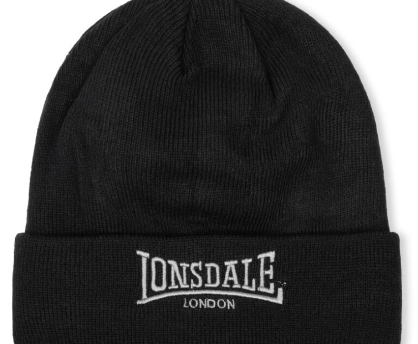 Lonsdale Πλεκτός Σκούφος 113876-1000 Μαύρος