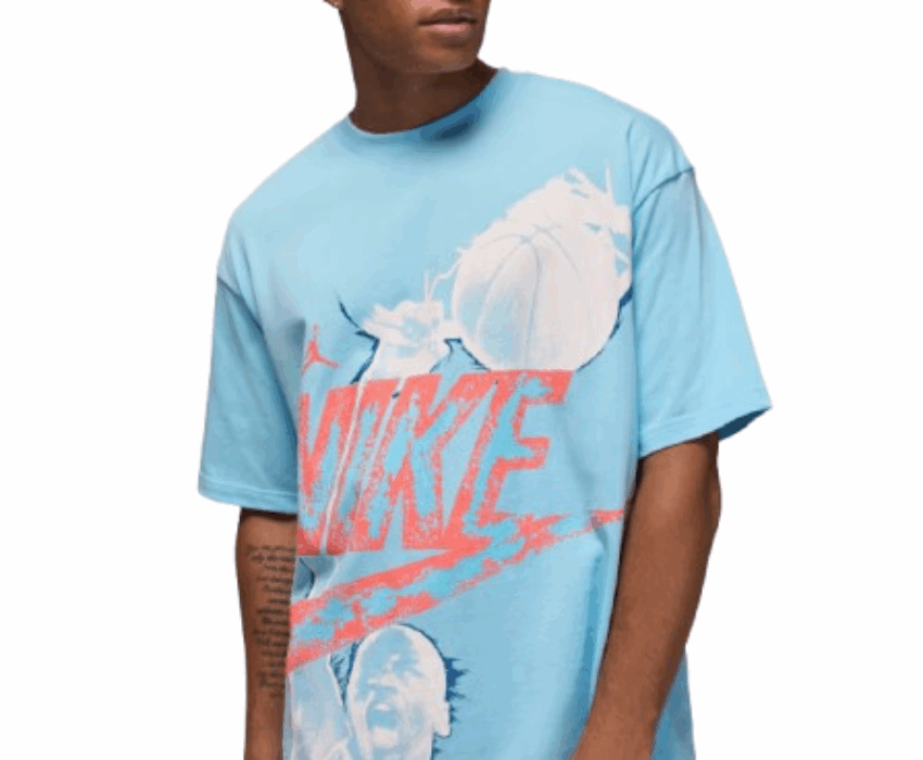 Nike Ανδρικό T-Shirt Oversized Jordan Reissue HQ9093-497 Γαλάζιο