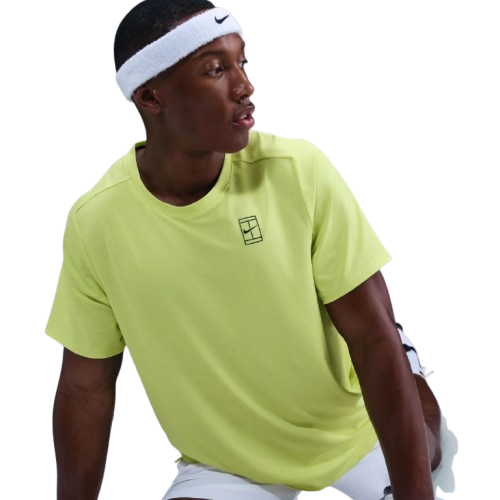Nike Ανδρική μπλούζα τένις Dri-FIT Court Advantage FZ6910-736 Λεμονί - Image 3