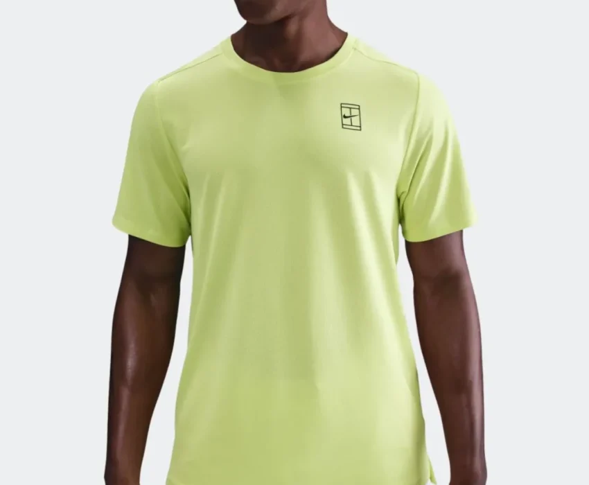 Nike Ανδρική μπλούζα τένις Dri-FIT Court Advantage FZ6910-736 Λεμονί