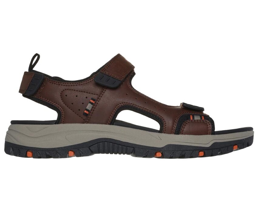 Skechers Ανδρικά Σανδάλια Rigdon 205139-BRBK Καφέ