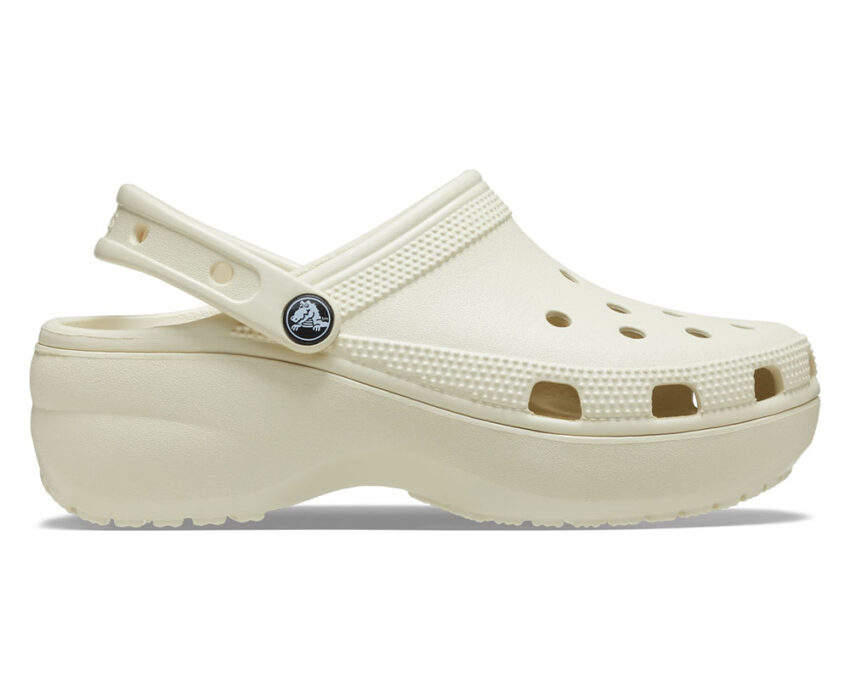 Crocs Σαμπό Classic Platform Clog W 206750-2Y2 Μπεζ