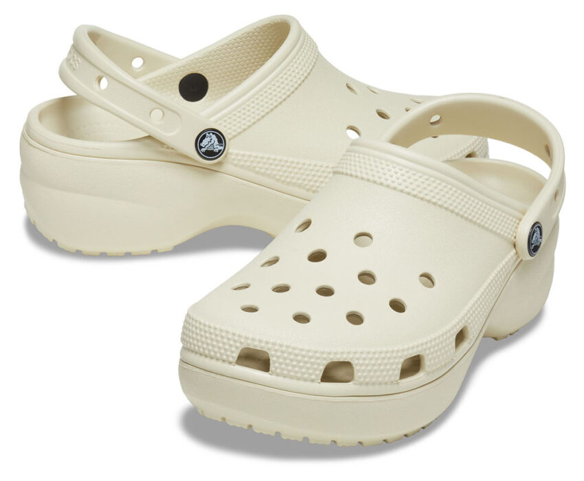 Crocs Σαμπό Classic Platform Clog W 206750-2Y2 Μπεζ