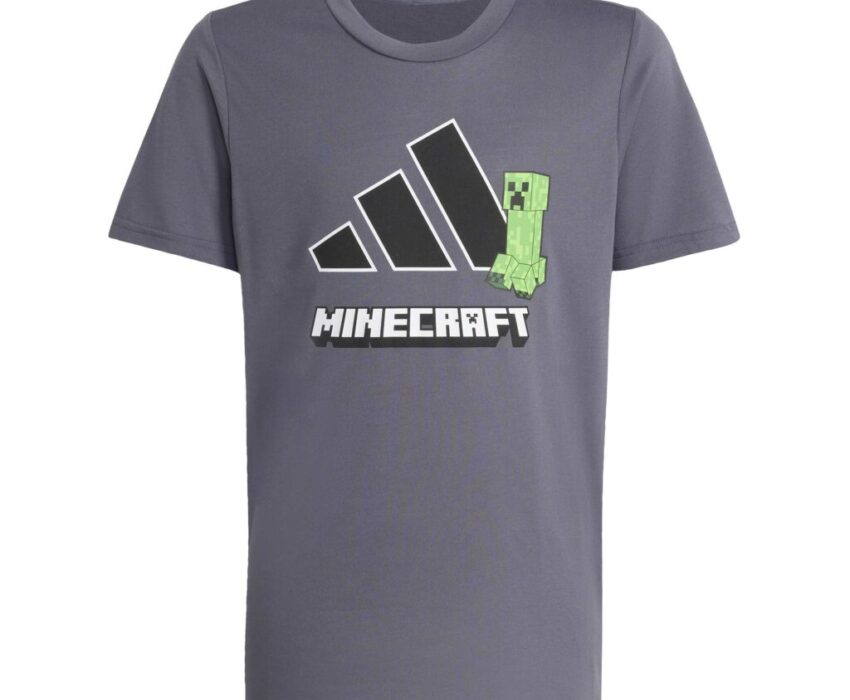 Adidas Παιδικό T-shirt Minecraft KD6874 Γκρι