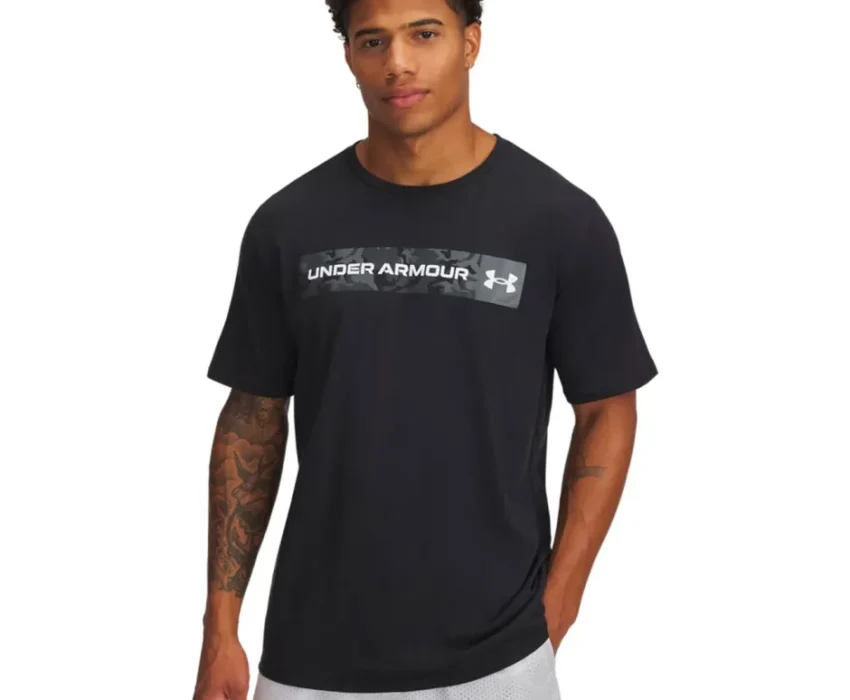 Under Armour Ανδρικό T-shirt Camo Chest Stripe 1376830-002 Μαύρo