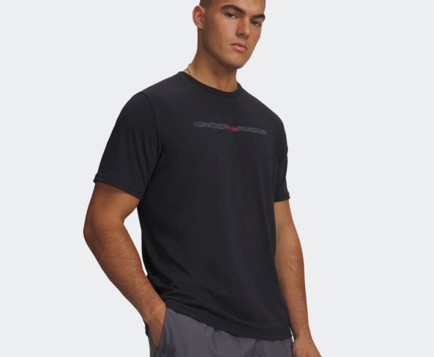 Under Armour Ανδρικό Blur Wordmark T-shirt 6009248-001 Μαύρο