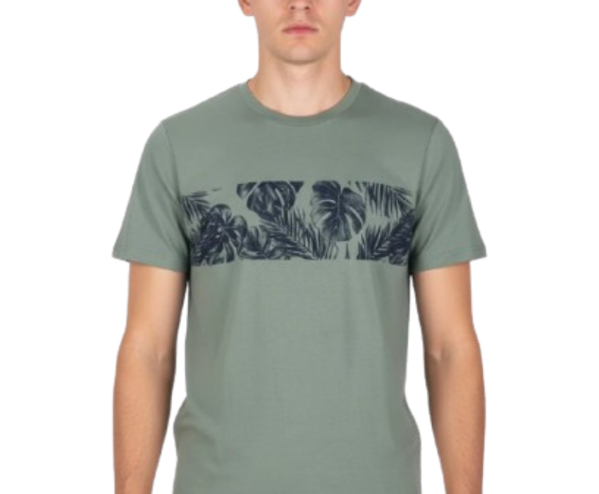 Paco & Co Ανδρικό T-Shirt Jungle Leafs 2631042-01 Πράσινο