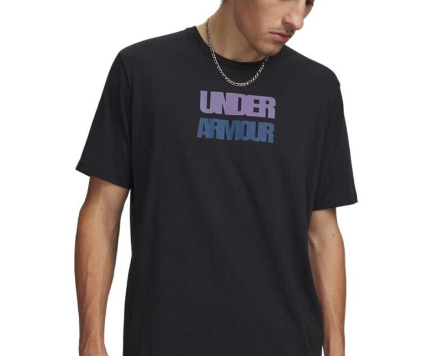 Under Armour Ανδρικό T-shirt Block Logo 6009250-001 Μαύρο