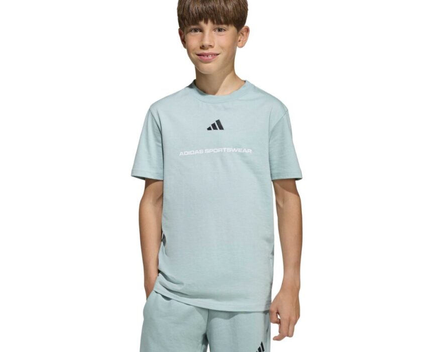 Adidas Παιδικό Slogan T-Shirt KG5190 Γαλάζιο