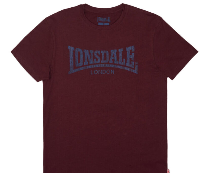 Lonsdale Logo Kai Ανδρικό T-shirt 111132-2015 Μπορντό