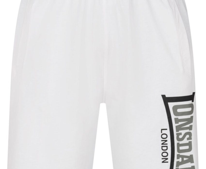 Lonsdale Logo Jam Men's shorts slim fit 112062-7001 Λευκή
