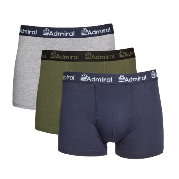 Admiral Boxer Ανδρικά Εσώρουχα (3άδα) 1021900000/G.B.OL. Πολύχρωμα