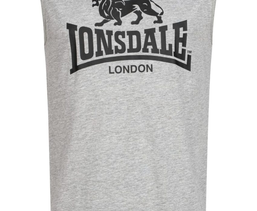 Lonsdale Clopton Ανδρικό Αμάνικο T-shirt 117332-1527 Γκρι