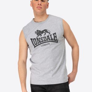 Lonsdale Clopton Ανδρικό Αμάνικο T-shirt 117332-1527 Γκρι